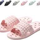 COZYAREA Shower Shoes Quick Dry Non-Slip Bathroom Slippers for Men Women Dorm Home Slides