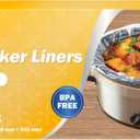 SMARTAKE Slow Cooker Liners, Large Size 13"x 21" Disposable Cooking Bags, Fit 3QT to 8QT for Slow Cooker, Cooking Trays, Suitable for Oval & Round Pots, 30 Liners