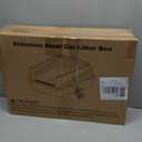 AIPERRO Stainless Steel Litter Box with Lid, High Sided Cat Litter Box