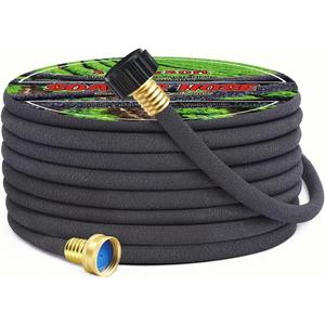 Soaker Hose 1/2" 50ft Rubber Garden Soaker Hoses, Water Seeper Round Drip Hose, Heavy Duty Drip Irrigation Hose For Vegetable, Lawn, Plants and Trees Watering