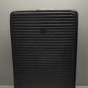 HanTrip 28 Inch Top Opening Hard Case Checked Luggage with Wheels, Black, Expandable 28 Inch