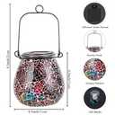 Stargarden 4 Pack Mosaic Solar Lantern ,Outdoor Mosaic Light