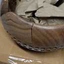 SAMHITA Acacia Wood Yarn Bowl Holder |Hand Carved Yarn Bowls for DIY Knitting Crocheting Accessories (7" x 7" x 4")