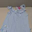 Avidlove Women's 2 Piece Mesh Sheer Floral Lace Babydoll Slip Dress Nightgowns and Thong Lingerie Set (Medium, Light Blue)