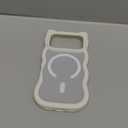 HIFDVD 3 in 1 Magnetic for iPhone 17 Pro Case for Women Girls,1X Screen Protector+1X Camera Lens Protector,Compatible with MagSafe,Translucent Matte,Cute Cat-Ear Wavy Phone Case,6.3",Milky White