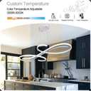 Modern LED Pendant Lights for Kitchen Island, Dimmable 39.75" Linear LED Chandelier Light Fixture, Upgraded Dining Room Ceiling Hanging Light Fixtures Height Adjustable, 39.37in
