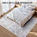Vamcheer Modern Area Rug 8x10 - Upgraded 10mm Thick Sponge for Exceptional Comfort, Abstract Area Rug for Living Room/Bedroom/Office, Non-Shedding & Easy to Clean, Grey White Oblique Lines