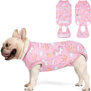 cyeollo Recovery Suit for Dogs Surgery Suit Female Spay Soft Pet Onesie Bodysuit After Sugery Male Dog Neuter Pet Clothes  Dogs Surgical Recovery Shirt, Unicorn M