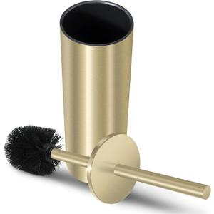Stainless Steel Toilet Brush with Holder Set for Bathroom Storage and Organization Toilet Bowl Cleaner Brush and Holder (1, Gold)