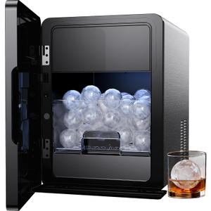 Silonn 2″ Sphere Ice Maker, Clear Ice Ball Maker with Slow-Melting, 4 pcs in 35 Mins, 144 pcs/Day, Crystal Sphere & Rapid Sphere Technology, Self-Cleaning Ice Maker Countertop Ideal for Whiskey