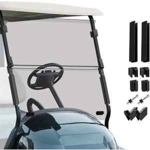 Golf Cart Windshield for Club car Precedent/ Tempo/ Onward Golf Cart, Fold Down and Anti-UV Windshield Kit, 37.5"W X 31.9"H, Tinted
