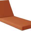 Codi Outdoor Lounge Chair Cushion, Chaise Cushions for Patio Furniture, Double Waterproof Fabric for Pool, Garden, Beach, 72 x 22.5 x 3.5 Inch 1PK Spice