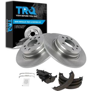 1. TRQ Rear Posi Metallic Brake Pad Kit Set for BMW M3 Z4 325 540 735 Series BFA73657 2.  Parking Brake Shoe Set for 530i 1994-1995,for 540i 1994-1995 BFA17065 3. TRQ Rear Brake Pad