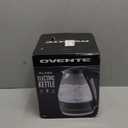 OVENTE Electric Kettle, 1.5L Borosilicate Glass Countertop Water Heater and Boiler for Coffee or Tea, BPA-Free, Auto Shut-Off, Boil-Dry Protection, Removable and Washable Spout Filter, Black KG83B