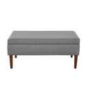 Ball & Cast Storage Ottoman Benches, 50", Grey & Walnut
