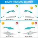 Beach Tent Sun Shelter UPF50+ with Sandbags, Sand Shovel & Windproof Poles - Portable Pop Up Canopy for Beach, Camping, Picnics, Backyard & Fishing (Cyan,6.9x6.5FT)