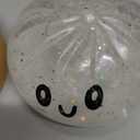 Glitter Dumpling Squishy,Dumpling Squishies,Glitter Dumpling Mystery Box,Colorful Dumpling Stress Balls Fidget,Jumbo Squishy Toy with Steamer Box,Soft Squeeze Decompression Dough (Glitter White)