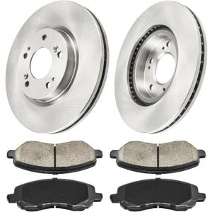 KAC Front Brake Kit, Brake Rotors and Ceramic Brake Pads Replacement for Malibu 2009-2012 G6 2006-2010 A-ur-a 2007-2009, Hardware Brake Kit OEM 55093 D1160 Disc Brake Kit