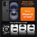 TAURI for iPhone 16 Case, Compatible with MagSafe [Anti-Yellowing] with Screen Protectors, Military-Grade Protection, Shockproof Slim Magnetic Phone Case for iPhone 16 6.1", Black