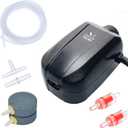 Uniclife Aquarium Air Pump Dual Outlet Fish Tank Aerator with Accessories for 5-200 Gallon Tank