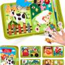 hahaland Busy Book for Toddlers 1-3 - Montessori Toys Busy Board for 1 Year Old Boy Gifts Girl Toys Educational Learning Quiet Activity Books Gifts Toddler Travel Toys for One Year Old Birthday Gift