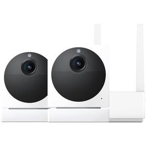 Cam Outdoor v2 (2 Camera with Base Staion), 1080p HD, IP65 Rated, Color Night Vision, Compatible with Alexa & Google