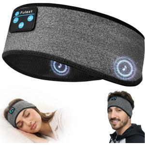 Sleep Headphones Bluetooth Headband,Sleeping Headphones Sports Headband, Long Time Play Sleeping Headsets with Built in Speakers Perfect for Workout,Running,Yoga (DeepGray)