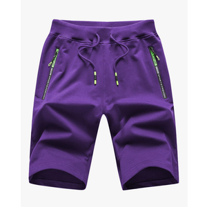QPNGRP Men's Zipper Pockets Elastic Stretch Waist Workout Casual Shorts. Size 38