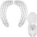 Gel Toilet Seat Cushion Pad Washable Toilet Seat Cover Portable Padded Toilet Seat Adhesive Padded Riser Cushion for Toilets Commode Chair Pain Relief Comfort for Elderly Handicapped (Clear) (Clear)