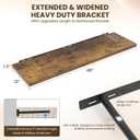 Dreamland 48" Floating Shelves for Wall, 12" Deep Slim Rustic Brown Floating Shelves,Wall-Mounted Shelves for Bedroom, Living Room, Kitchen, Bathroom - Set of 2, 48"L x 12"D x 1.3"H, Set of 2