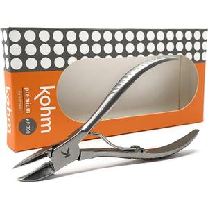 Kohm Ingrown Toenail Clippers | Super Control Cuticle Trimmer & Wide Jaws  Precision Stainless Steel Nail Nippers for Thick & Ingrown Nails | Podiatrist-Recommended Toe Nail Cutter