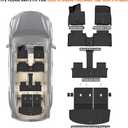 All Weather Car Floor Mats Cargo Liner with Backrest Mat for 2026 Hyundai Palisade 7&8 Seats Hybrid, TPE Rubber Liners Full Set Automotive Mats for 2026 Hyundai Palisade Accessories