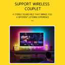 Portable Bluetooth Speaker with Lights, IPX5 Waterproof, Stereo Sound Loud, Small Wireless Speaker , TWS Pairing, BT5.320H Long Playtime, for Home/Party/Beach/ Outdoor, White Elephant Gifts (Blue)