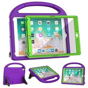 YIHE Shockproof Kids Case for iPad 6th/5th Generation (9.7 inch, 2018/2017), iPad Air 2/1 & Pro 9.7 | Durable Protective Cover with Built-in Screen Protector & Stable Stand