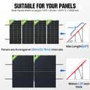 ECO-WORTHY Upgraded Solar Ground Mount Adjustable Multi-Pieces Solar Panel Mounting Brackets Kit System for 4pcs 200W/3pcs 300W/2pcs 400W Solar Panels for Ground,Open Space, Cabins and Backyard Sheds