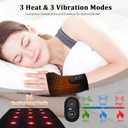 Cordless Wrist Heating Pad, Vibration Massage Heated Wrist Brace, Rechargeable Hand Heating Pad Wrist Wrap for Carpal Tunnel Relief, Left Right Hand Pain Relief for Women Men, 3 Heat Vibration Levels
