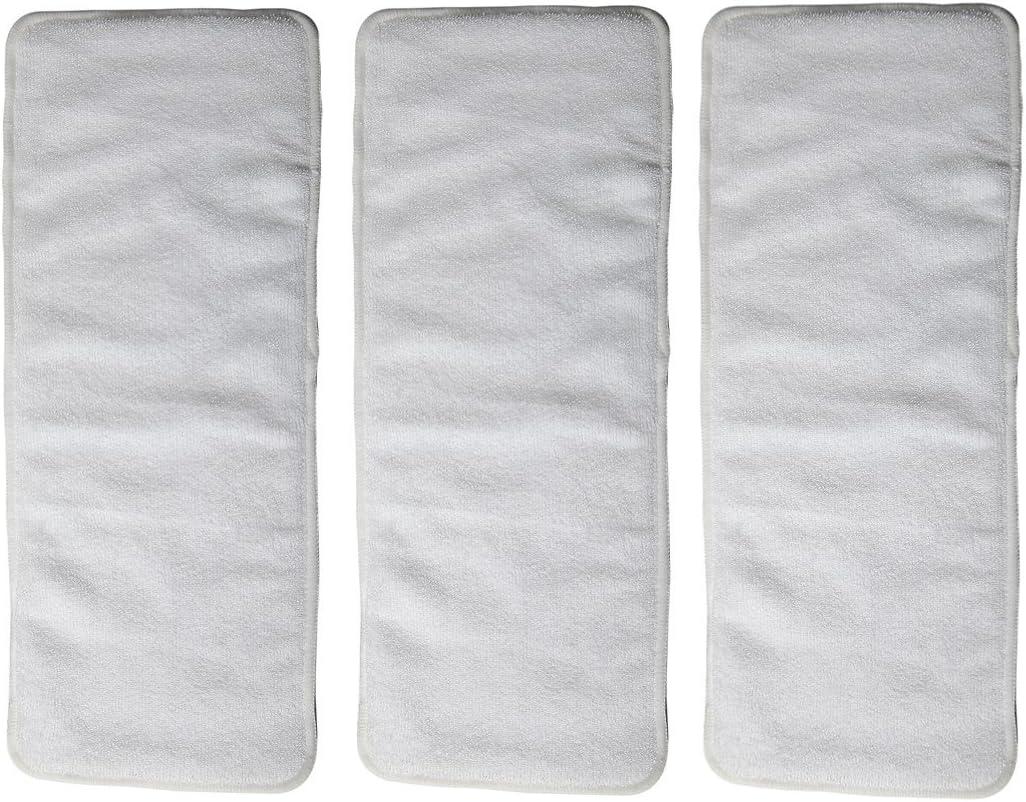 3 Microfiber Inserts for Junior Diapers 4 Layer 6.6inchesX16.1inches (3 Microfiber Inserts)