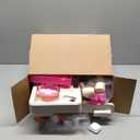 CUTE STONE Kids Kitchen Playset, Play Kitchen Set with Sound & Light, Cooking Stove with Steam, Toy Sink, Play Food Toy and Kitchen Accessories for Pretend Play, Kitchen Toy Set for Toddler Girls, Pink