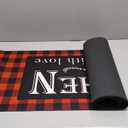 Red Buffalo Plaid Kitchen Mat Set of 2 Non Slip Thick Kitchen Rugs and Mats for Floor Comfort Standing Mats for Kitchen, Sink, Office, Laundry, 17"x47"+17"x28"