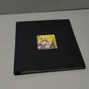 Photo Album with Writing Space Leather Cover with Front Window Picture Album, Photo Album Book for Wedding Kids Travel Family Baby Pictures (Black), 11x10,8 Inch