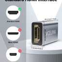 VCELINK HDMI Coupler 8K, HDMI 2.1 Female to Female Extension Adapter to Extend 2 Short Cables, Support 8K@60Hz / 4K@120Hz 120UHD, 3D, HDR, ARC Compatible with Laptop, PC, Monitor, Roku TV, 2 Pack