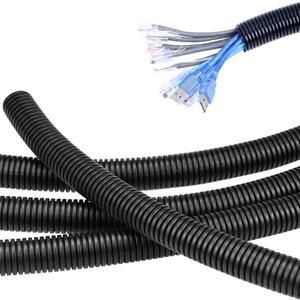 10 FT 1inch Split Wire Loom Tubing Wire Conduit,Flexible Wire Covers Cord Protectors,Cord Protectors from Pets,Black (1"-10ft)