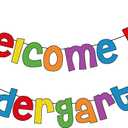 Welcome To Kindergarten Banner First Day of kindergarten Banner Decorations Colorful Back to Preschool Party Decorations Welcome Back to Kindergarten Classroom Bulletin Board Teacher Office