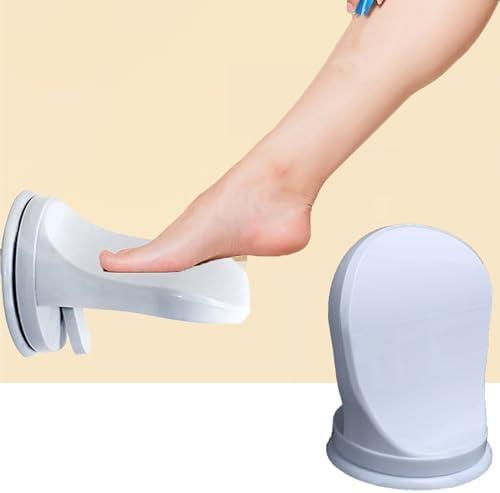 YVPSI Shower Foot Rest for Shaving Legs, No Drilling Suction Cup Bathroom Pedal Bathroom Shaving Leg Aid Foot Rest Shaving Shower White Shower Stool for Inside Shower