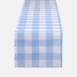 Gingham Table Runner Light Blue and White, Spring Buffalo Plaid Check Table Cloth 72 Inches Long Table Decor, Summer Party Suppliers for Rustic Farmhouse Birthday Wedding Baby Shower Party