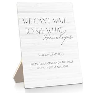 Nrleey Photo Guest Book Sign - Wedding Signs for Reception, Guest Book Signs, 5x7inch