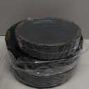 LIYH 100 Pcs Clear Green Plastic Plates Disposable Heavy-Duty Elegant Clear Gold Green Party Plates Include 50 Dinner Plate & 50 Dessert Plate Suitable for Wedding