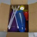 DilaBee (4-Pack, 8oz Plastic Empty Spray Bottles for Cleaning Solutions, Plants, Cooking, BBQ. Small Spray Bottle for Hair, Plant Mister, Mini Squirt Bottle for Cat - Food-Grade BPA-Free - Multicolor (Red, Yellow, Purple, Blue)