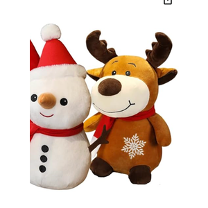 Cute  Reindeer, Snowman Christmas Toy Plushies
