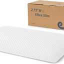 AM AEROMAX 2.75 Inches Standard Size Hyper Slim Memory Foam Pillow for Stomach and Back Sleepers - Thin, Flat Design for Cervical Neck Alignment and Deeper Sleep.